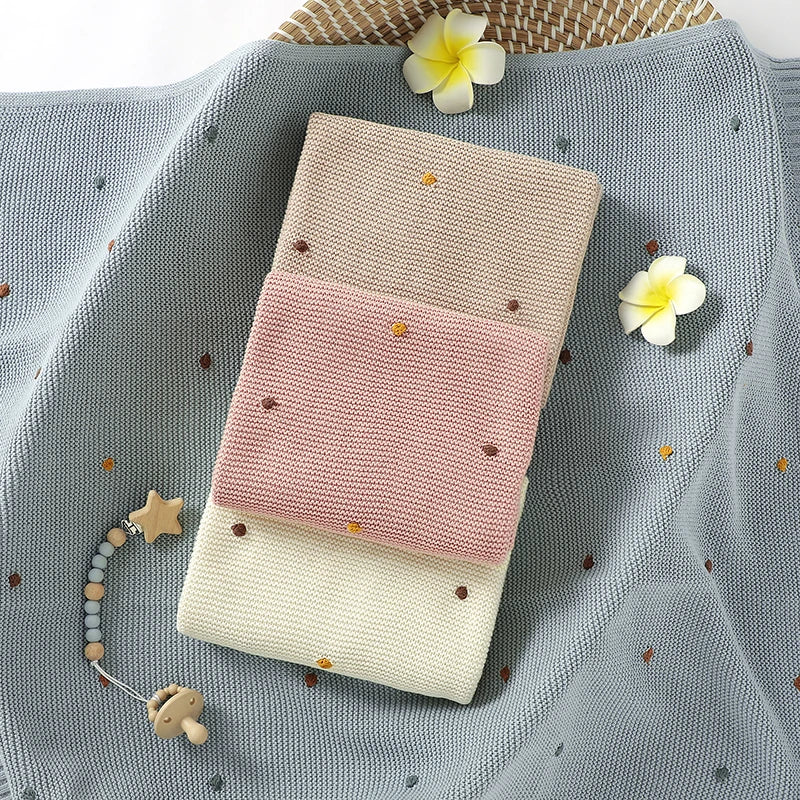 Knitted baby blanket