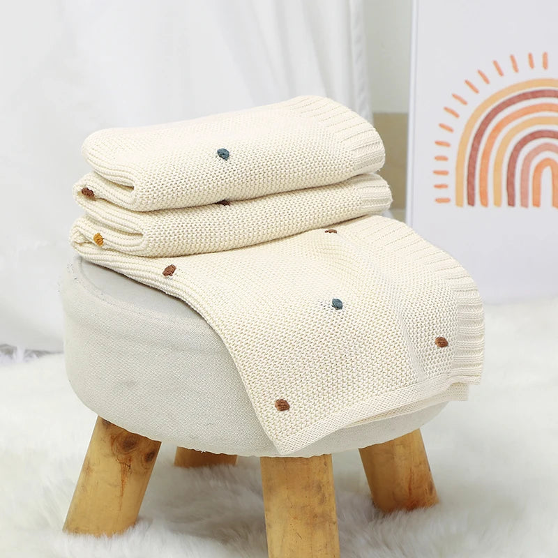 Knitted baby blanket