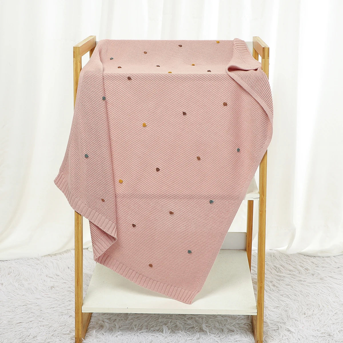 Knitted baby blanket